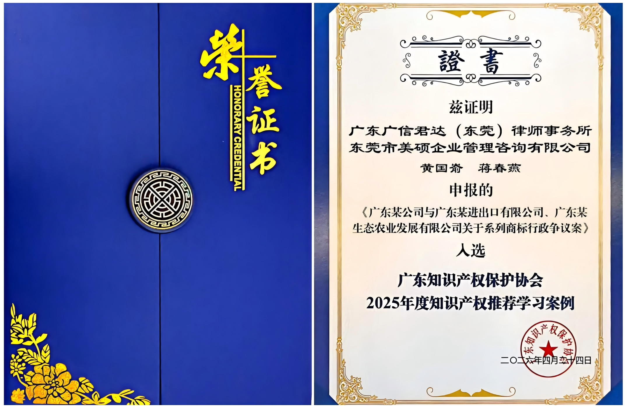 简讯 | 本所黄国嵛律师参与2025年度知识产权典型案例发布及报告会，其申报案例入选推荐学习案例